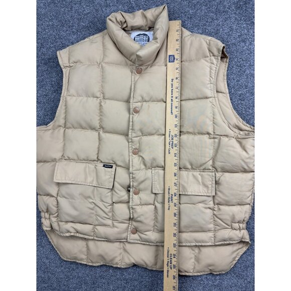 Vintage Miller Western Wear Vest Mens Large Tan Goose Down Insulated 70s - Picture 4 of 6